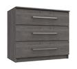 Dark Grey Oak Minnesota 3 Drawer Chest