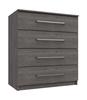 Dark Grey Oak Minnesota 4 Drawer Chest