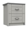 Dust Grey and Light Grey Skye 2 Drawer Bedside