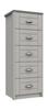 Dust Grey and Light Grey Skye 5 Drawer Tallboy