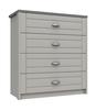 Dust Grey and Light Grey Skye 4 Drawer Chest