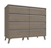 Grey Oak Tamar 4 Drawer Double Chest