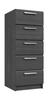 Graphite Waterfall 5 Drawer Tallboy