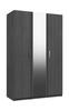 Graphite Waterfall 3 Door Robe with Mirror