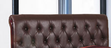Caxton Storage Faux Leather Bed - Headboard Detail