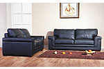 Enna Leather Sofas - Shown in Black