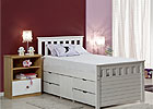 Ferrara Single White Pine Bed