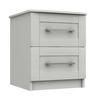 White Woodgrain Andante 2 Drawer Bedside