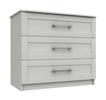 White Woodgrain Andante 3 Drawer Chest