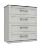 White Woodgrain Andante 4 Drawer Chest