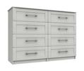 White Woodgrain Andante 4 Drawer Double Chest