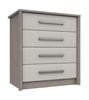 Grey Oak & White Grey Gloss Arundel 4 Drawer Chest