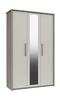 Grey Oak & White Grey Gloss Arundel Tall 3 Door Robe with Mirror