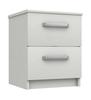 White Gloss Arran 2 Drawer Bedside