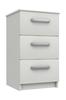 White Gloss Arran 2 Drawer Bedside