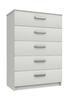 White Gloss Arran 5 Drawer Chest