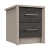 Fired Earth & Anthracite Larch Burford 2 Drawer Bedside