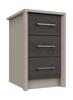 Fired Earth & Anthracite Larch Burford 3 Drawer Bedside