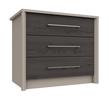 Fired Earth & Anthracite Larch Burford 3 Drawer Chest