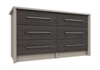 Fired Earth & Anthracite Larch Burford 3 Drawer Double Chest
