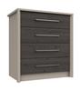 Fired Earth & Anthracite Larch Burford 4 Drawer Chest