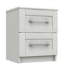 White Gloss Calder 2 Drawer Bedside