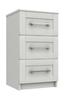 White Gloss Calder 3 Drawer Bedside