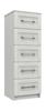 White Gloss Calder 5 Drawer Tallboy