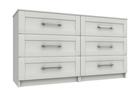 White Gloss Calder 3 Drawer Double Chest