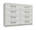 White Gloss Calder 4 Drawer Double Chest