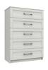 White Gloss Calder 5 Drawer Chest