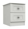 White Canterbury 2 Drawer Bedside