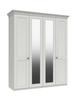 White Canterbury 4 Door Robe with 2 Mirrors