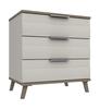 Grey Oak & White Grey Derwent 3 Drawer Chest