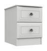 White Hadleigh 2 Drawer Bedside