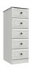 White Hadleigh 5 Drawer Tallboy