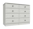 White Hadleigh 4 Drawer Double Chest