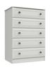 White Hadleigh 5 Drawer Chest