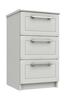 White Gloss Isla 3 Drawer Bedside