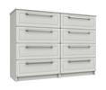 White Gloss Isla 4 Drawer Double Chest