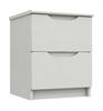 White Gloss Sonata 2 Drawer Bedside