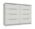 White Gloss Sonata 4 Drawer Double Chest