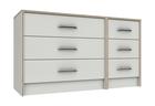 White Marlow 3 Drawer Double Chest