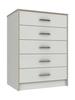 White Marlow 5 Drawer Chest