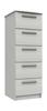 White Woodgrain Midhurst 5 Drawer Tallboy