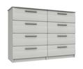 White Woodgrain Midhurst 4 Drawer Double Chest