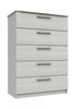 White Woodgrain Midhurst 5 Drawer Chest