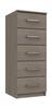 Beige Grey Oak Minnesota 5 Drawer Tallboy