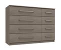 Beige Grey Oak Minnesota 4 Drawer Double Chest