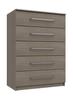 Beige Grey Oak Minnesota 5 Drawer Chest